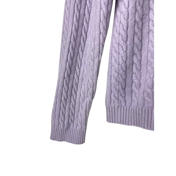EASTER Charter Club 2-Ply Cashmere Lilac, Amethyst Turtleneck Sweater, Women's L - Picture 2 of 6